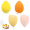 Eponge Maquillage, 4 Pièces Éponges de Maquillage, Beauty Blender, Éponge Maquillage Fond de Teint, Eponge Fond de Teint, pour la plupart des cosmétiques (Jaune)