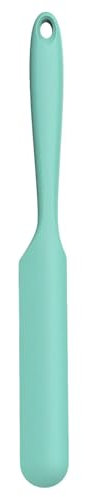 Vroxdrez Spatule en Silicone pour Bocaux, Grattoir Aqua Sky Flexible Résistant à la Chaleur jusqu’à 315 °C, Manche Long et Fin pour Racler Sauces, Mélanger Levain, Idéale pour Petits Récipients