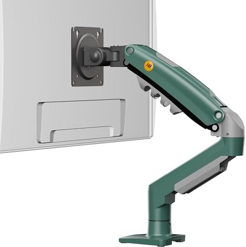 Braccio singolo per monitor da 17 a 30 pollici, supporto per monitor carico fino a 9 kg, rotazione inclinabile, regolazione VESA 75 e 100 mm (F80-XK)