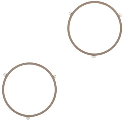 EXCEART 2 Pièces Support de platine en verre plateau tournant pour micro-ondes remplacement porte-assiettes pour micro-ondes anneau circulaire pour micro-ondes anneau de platine abdos Brun