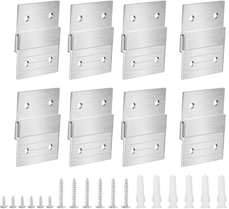 Taquet français en aluminium pour fixation murale, verre et tableaux blancs