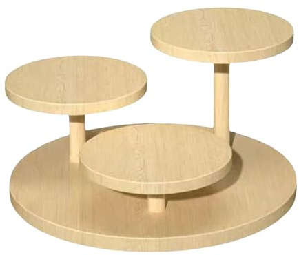 Holz Display Treppenständer – Präsentationsständer, Ablagen Organizer, Thekenständer | 3-Tier Plattform mit Struktur für Cupcakes, Dekopuppen, Verkaufsstände, Schmuckregale, Kosmetikanzeige, Bas