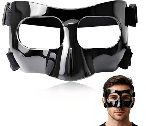 LAKPYN Masque de Protection Nez,Protege Nez,Réglable Masque de Protection,Matériau PP Respectueux De l'environnement,Adapté aux Adolescents,Sport Basket-Ball Accessoires de Football