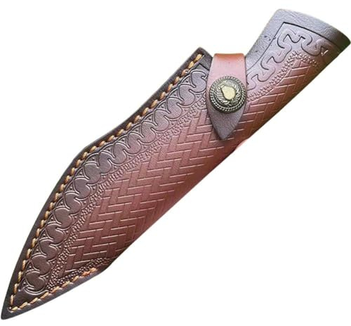 HiyyFloy Funda De Cuero para Cuchillo De Cinturón, Funda De Cuero para Cuchillos De Caza con Cierre a Presión
