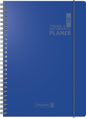 Termin- & Unterrichtsplaner 2026/2027 | A4, Kunststoff, blau: 2 Seiten = 1 Woche ; Kalendarium: August 2026 bis Juli 2027