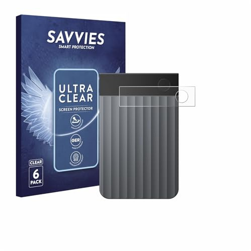 Savvies Schutzfolie für PLAUD Note Pro | 6 Stück Transparenter Displayschutz Made in Germany Ultra-Klar Displayschutz-Folie