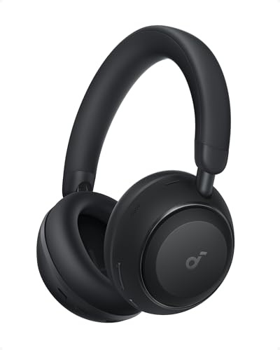 Soundcore di Anker Space 2, Cuffie Bluetooth Over Ear con ANC, Modalità Nap | Cancellazione Rumore Attiva, 50 ore, Audio Wireless HD LDAC, BT 6.1, 2 Connessioni, Rilevamento Usura, Nero
