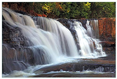 Wallario Küchenrückwand selbstklebend 90 x 60 cm, Motiv: Wasserfall im thailändischen Regenwald | Spritzschutz abwischbar & pflegeleicht