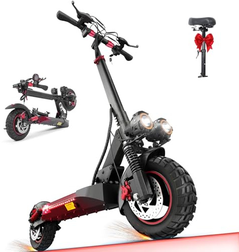 OZYVO J01 Trottinette Électrique Adulte, Batterie 48V 15Ah, Autonomie 45 km, Pneus 10 Tout Terrain, Double Suspension, Freins à Disque, IPX5, Trottinette Électrique Pliable pour Trajet Quotidien