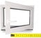 Kellerfenster - Kunststoff - Fenster - weiß - BxH: 80X85 cm - DIN Links - 2-Fach Verglasung - Wunschmaße ohne Aufpreis - Lagerware