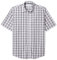Amazon Essentials Men's Regular-Fit Short-Sleeve Poplin Shirt, Black Grey Plaid, L