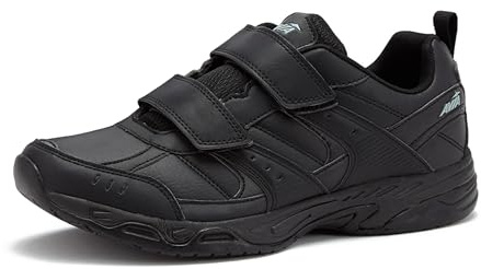 Avia Avi-Union II Strap Non Slip Shoes for Men, Hook and Loop Mens Walking Shoes with Memory Foam - Black, 10.5 Extra Wide
