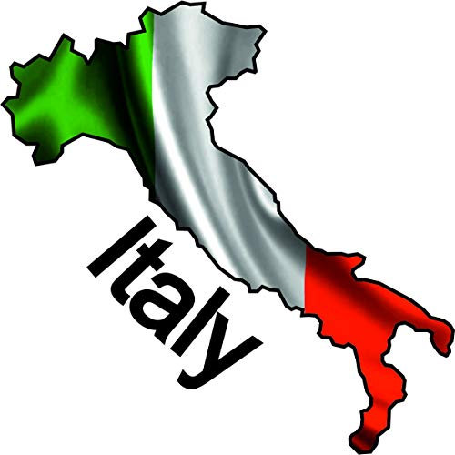 10cm! Aufkleber-Folie Wetterfest Made IN Germany Italien Italy UV&Waschanlagenfest Auto-Sticker Decal Fahne Flagge Wappen Land FD70 Profi Qualität bunt farbig Digital-Schnitt!