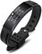 MeMeDIY Benutzerdefinierte Name Armband Personalisierte Gravur für Männer Frauen Jungen Mädchen Gummi Silikon Sport Handgelenk Identifikation ID Tag Edelstahl Armband (Schwarz Farbe, Schwarz Ton Tag)