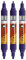 Molotow One4All Acrylic Twin Marker (Strichstärke 1.5 mm und 4 mm, hochdeckend und permanent) 3 Stück Farbe 043 dunkel violett