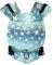 Hoppediz Babytrage Primeo, für Neugeborene ab Geburt, Bauchtrage, Rückentrage, 100% Bio-Baumwolle, Singapur blue