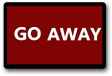 MDEIMAT Go Away Fußmatte für den Innen- und Außenbereich, rutschfest, Gummi, 39,9 x 60 cm