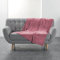Douceur d'Intérieur, Plaid (125 x 150 cm) Flanou Rose, Flanelle