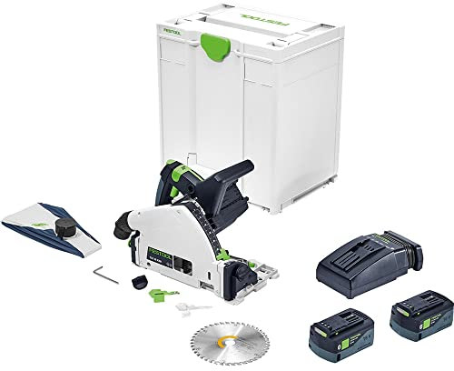 Festool 577677 Cordless Plunge-Cut Track Saw TSC 55 18V 5.0 Ah KEBI-F-Plus