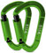Karabiner Klettern Kletterausrüstung,2 Stück UIAA-Zertifiziert 25KN Auto Locking Kletterkarabiner Clips für Hängematten, Schaukel, Locking Hundeleine und Geschirr, Camping, Wandern & Utility (Grün)
