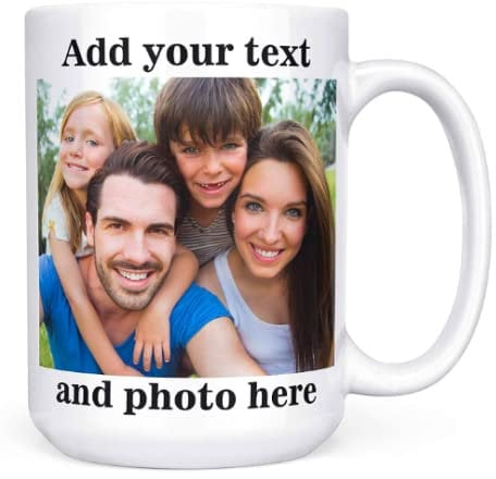 TheAbstractix Personalized Custom Mug - Mother's Day & Retirement Gift, Photo & Kids Mug with Initials & Name