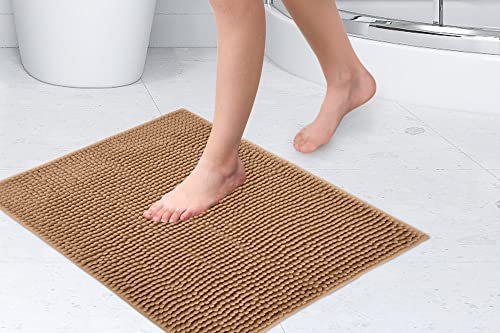 Emma Barclay Noodle Soft Touch Rutschfester Badezimmerteppich in Walnussholz, Duschmatte, 40 x 60 cm