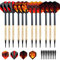 SUPRROW 12 Stück Dartpfeile Set Dartpfeile mit Kunststoffspitze 14g Profi Softdarts, Steel Dartpfeile Set mit 100 Zusätzlichen Dartspitzen