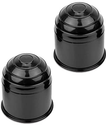 Tappo di protezione gancio di traino in gomma copertura per gancio di traino 2 pezzi 50 mm frizione testa sferica tappo rimorchio gancio gancio gancio tappo di copertura per auto testa sferica nero