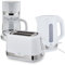KHG 3-teiliges Set | Toaster 2 Scheiben, 7 Bräunungsstufen 850W | Wasserkocher 1,7 Liter mit Abschaltautomatik 2200W | Kaffeemaschine 1,5 Liter Glaskanne mit Tropfstopp 1000W | Frühstücksset Weiß