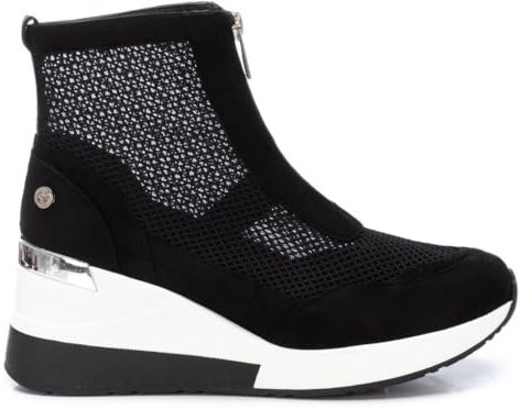 XTI - Zapatilla Mujer Negro - Calzado Cómodo y Versátil - Moda casual - Modelo 14104302 (Talla 38)