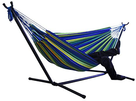 Gartenschaukel Single- und doppelte Camping-Hängematte mit Netz, tragbarer Außenbaum Hängematte 2 Person Hängematte for Camping Rucksack Survival Travel, Gartenschaukel im Frei