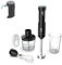 Cordless Hand Blender, UTALENT Variable Speed Immersion Blender Rechargeable, with Fast Charger, 500ml Chopper, 600ml container, Egg Whisk, for Smoothies, Baby Food and Soups – Black