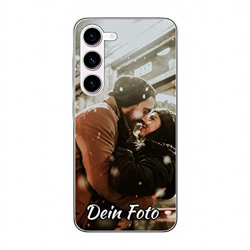 König Design Handyhülle mit Foto für Samsung Galaxy S23 Plus - Personalisierte Hülle, selber gestalten, mit Bild - Schutzhülle aus weichem TPU Silikon Gel Material