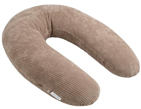 Baby's Only - Stillkissen XXL Sense - Schwangerschaftskissen zum Schlafen - Seitenschläferkissen mit Bezug - Komfortkissen Erwachsene - Clay - 160 cm