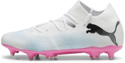 Puma Men Future 7 Match Mxsg Soccer Shoes, Puma White-Puma Black-Poison Pink, 43 EU