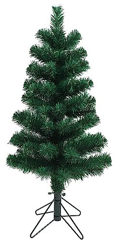 CCINEE Künstlicher Weihnachtsbaum, 61 cm, grüner Mini-Weihnachtsbaum mit Scharnier und Metallständer, 100 Zweigspitzen für Weihnachten, Partyzubehör, Heimdekoration