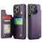 UEEBAI Wallet Case for iPhone 14 Pro Max 6.7 inch, RFID Blocking Card Slots Flip Case PU Leather Kickstand Folio Case Magnetic Clasp Cover Shockproof Case for Men - Purple