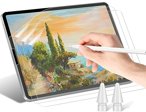 Pack of 3 Like Paper Film for iPad Pro 11 Inch M2 Chip & iPad Air 5 M1 Chip 2022/4th Generation Film (2022/2020 10.9 Inch), Matte Paper Screen Protector for Writing, Drawing, Anti-Glare