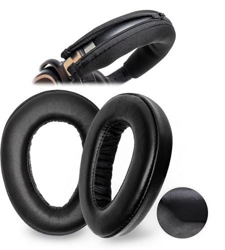 Voarmaks Lambskin Ear Pads, Compatible with Sennheiser PXC480, PXC550, PXC 550-II, MB660 UC, MB 660 MC Headphones - Refresh Kit with Protective Headband Cover