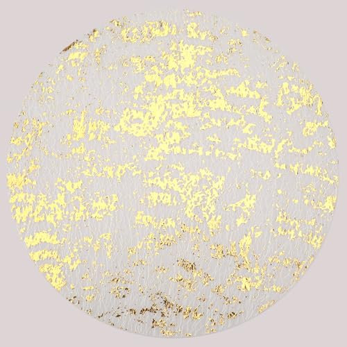 Disposable Gold Placemats Set of 16 Metallic 13 Inch Gold Foil Placemats Table Mats for Dining Table Wedding Christmas Birthday Party