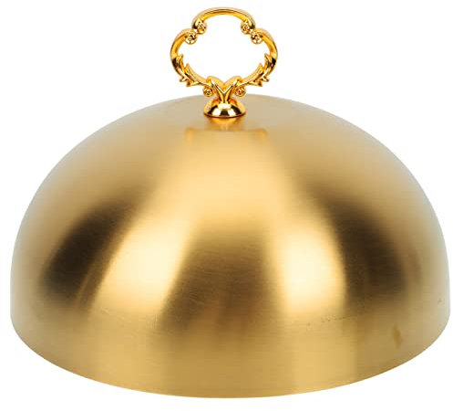 Amosfun Edelstahl Schutzhülle für Geschirr Rund mit Griff 20cm, 1 Stück