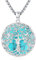 Eusense Baum des Lebens Anhänger Halskette 925 Sterling Silber mit Türkis Baum Leben Anhänger Halskette Schmuck Geschenk für Frauen Mädchen