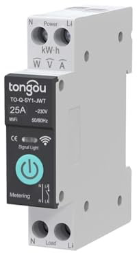 NNOVAT 1P 6A 10A 16A 20A 25A 32A 40A 50A 63A TUYA Zigbee Smart Circuit Switch Smart Home Wireless Remote Control WiFi Con Medición/No Mecado (25A con medida)