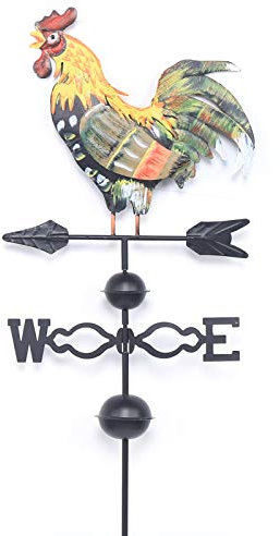 Charocean Weather Vane Multi-Color Weathervanes Vintage Wind Vane Rooster Weathervane Metal Wind Spinners for Garden, Weather Vane for the Garden