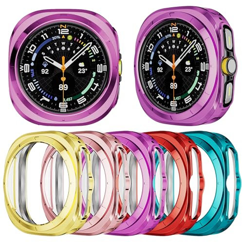 Wugongyan Custodia protettiva per Samsung Galaxy Watch 7 Ultra da 47 mm, resistente ai graffi, flessibile, in TPU, protettiva per Galaxy Watch Ultra 47 mm, accessori per smartwatch (confezione da 6
