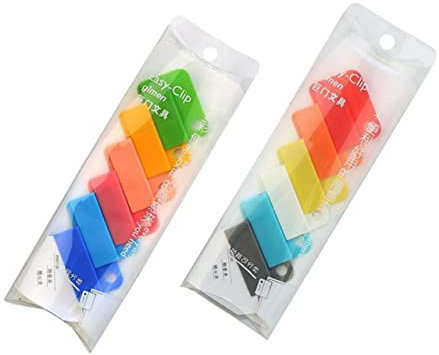 Parliky 12St Bonbonfarbener Ordner Heftklammern für Schreibwaren Verschlussclips für Lebensmittel Schild office organizer büro organizer Multifunktions-Kunststoffklemme Datei-Clip Plastik