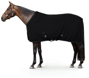 Horze Pferde Infrarot Abschwitzdecke Cairo, Schwarz, 125
