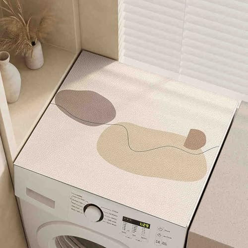 Cooalinar Lavatrice con Tappetino Antiscivolo,Tappetino Lavatrice,Asciugatrice Top Protector Mat,Assorbimento d'Acqua,Asciugatura Rapida,Facile da Riporre,per Lavatrici,Asciugatrici,Bagni