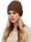 Prettystern Damen Cashmere Wendemütze Beanie Bonnet Mütze 100% Kaschmir-Wolle 2-farbig 2-lagig dunkelbrau blau D03