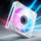 AsiaHorse Ventilateur de boîtier PC Reverse ARGB 120MM [Infinity Mirror] [HDB] Ventilateur RGB 1800 RPM/ 61.5CFM/ 24 LEDs 5V 3PIN ARGB et ventilateur PWM 4PIN durée de vie de 50000H AMICI5GT